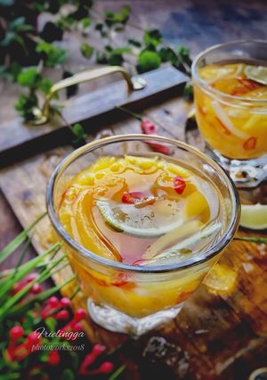 Foto resep Es rujak mangga pedes