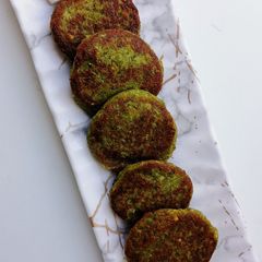 A picture of Green Moong sprouts and Paneer tikki.