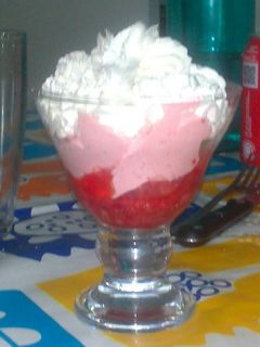 Una foto de Espuma de fresas