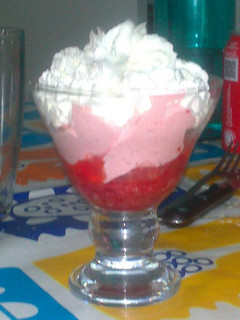 Una foto de Espuma de fresas