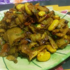 A picture of Kewanch fali ki sukhi sabji.