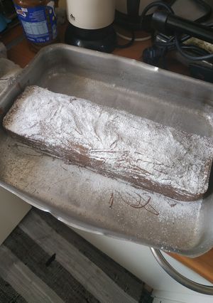 Φωτογραφία της συνταγής Κέικ πορτοκαλιού με επικάλυψη Μερέντας και ζάχαρης άχνης