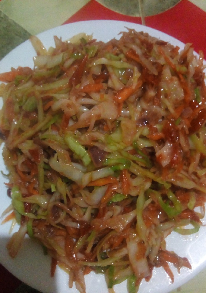 A picture of Fried cabbage#authormarathon#.