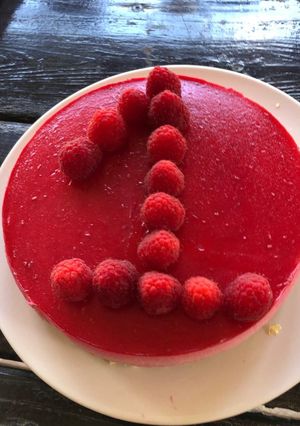 Une photo de Bavarois aux framboises