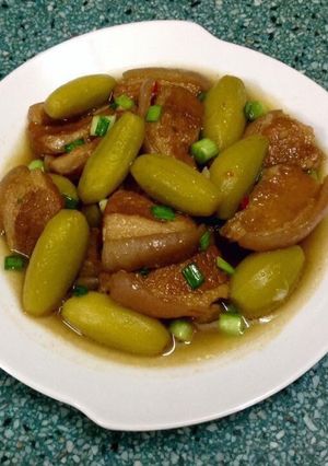 Hình của món Thịt kho dưa hường (kho lạt).