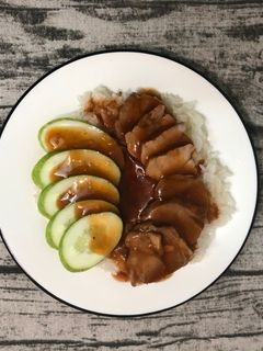Hình của món Xôi xá xíu.