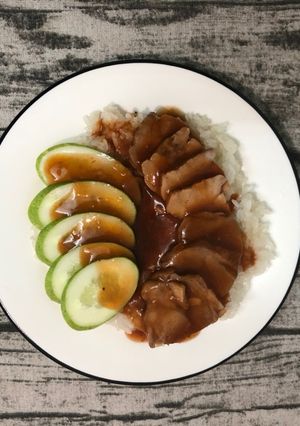 Hình của món Xôi xá xíu.