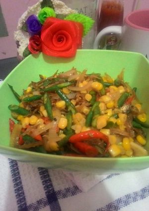 Foto resep Oseng Teri jagung buncis