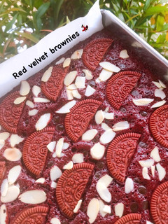 Foto resep Red velvet fudgy brownies [ No mixer, easy ]