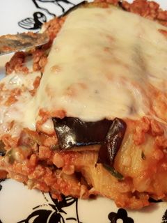 Una foto de Lasaña de berenjenas versión Vegana y Vegetariana