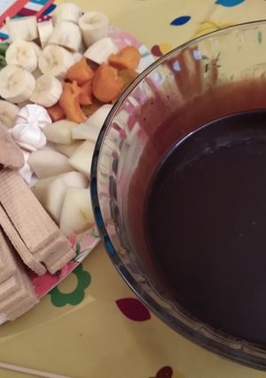 Una foto de Fondue de chocolate express