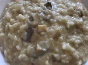 Una foto de receta de risoto de boletus