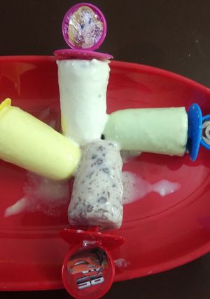 A picture of Four types of kulfi.