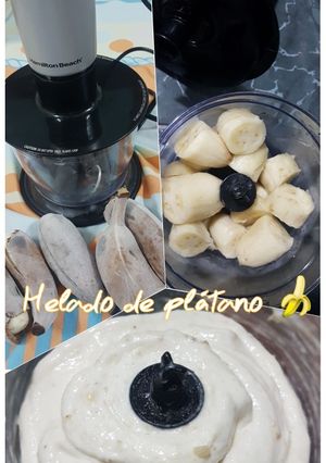 Una foto de Helado🍧de plátano 🍌