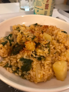 Una foto de Arroz meloso con acelgas