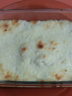 Una foto de "Pastel" de patata y coliflor con carne picada