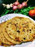Onion tomato paratha