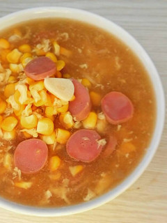 Foto resep Sup jagung sosis telur orak arik