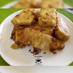 Fried golden yam with egg A picture of Fried golden yam with egg.