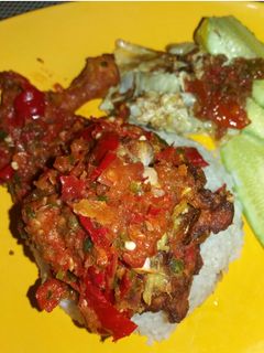 Foto resep Nasi liwet+ayam geprek sambal goang