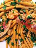 Filejia al Peperoncino con Gambero Rosso, Triglia e Cozza