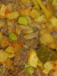 Foto resep Sambel goreng kentang ampela ati pete