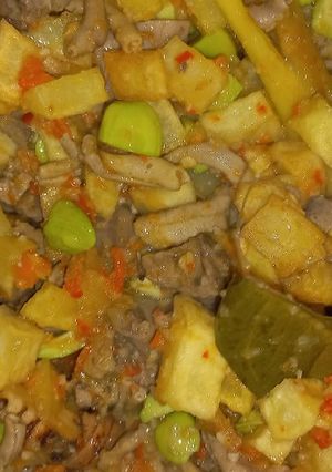 Foto resep Sambel goreng kentang ampela ati pete