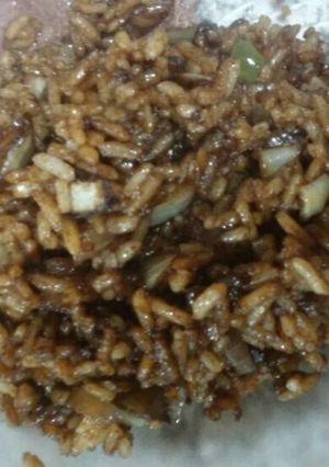 Una foto de Arroz con salsa de soja