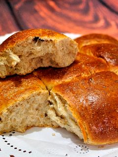 Una foto de Pan brioche semi-integral con arándanos