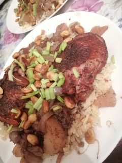 صورة لوصفة المسخن الفلسطيني مع البطاطا والارز