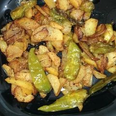 Fried chili alu A picture of Fried chili alu.