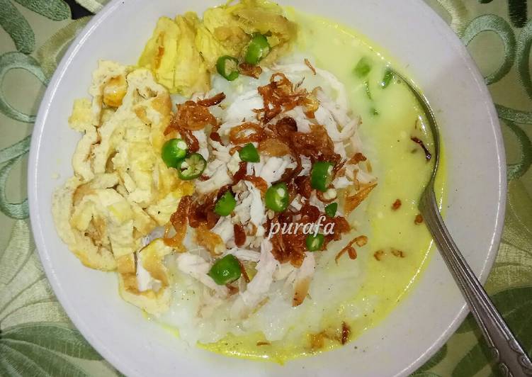 Bubur ayam kuah (Chicken Porridge)🐓🐔