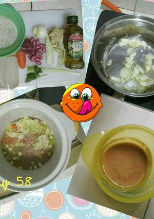 Foto resep Bubur sop Kacang Merah Daging sapi (MPASI) slow cooker
