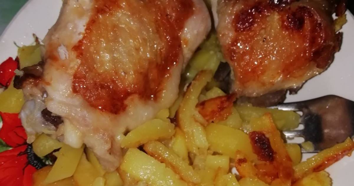 Фото Жареной Курицы С Картошкой