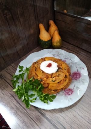 عکسی از دستور خوراک کدو حلوایی