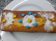 Una foto de budín fácil con manteca