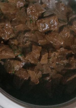 A picture of Mutton kaleji.