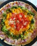 🍕🌈Pizzeta Arcoíris 🌈🍕de harina de arroz 🍚 gluten free