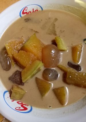 Foto resep Kolak pumpkins / kolak labu kuning dan kolang kaling