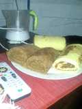Pionono de chocolate y común