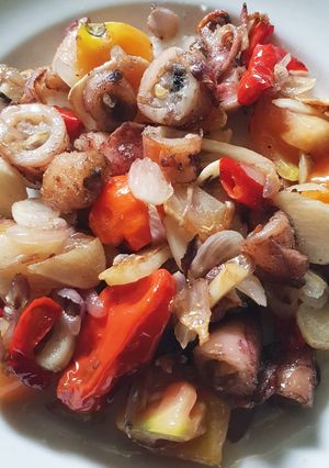 Foto resep Ikan Asin Cumi Sotong Sambel Matah