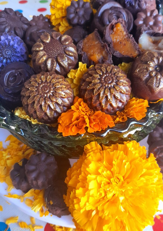 Una foto de Bombones de chocolate