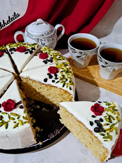 عکسی از دستور کیک نارگیلی کافی شاپی