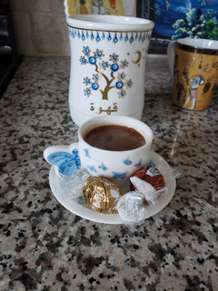 A picture of Turkish Coffee ☕🍬.