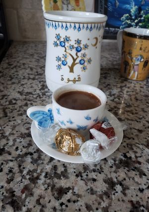 A picture of Turkish Coffee ☕🍬.