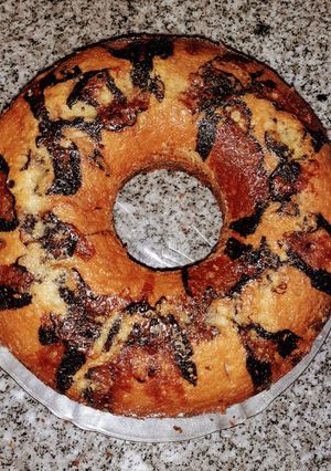 Una foto de Bolo Oncinha - Receta Popular de Brasil 🇧🇷 Bizcochuelo Leopardo o Animal Print