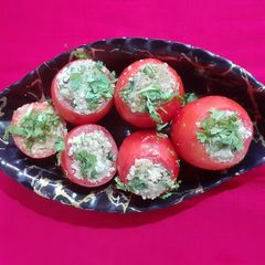 A picture of Stuffed tomatoes.