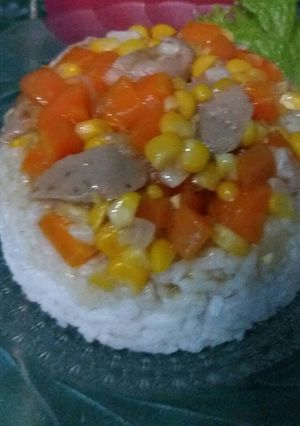 Foto resep Nasi gurih campur sayuran