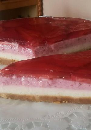 Hűsítő epres-citromos krémes sütés nélkül recept fotója