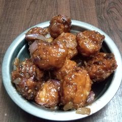 A picture of Gobi Manchurian recipe homemade.